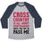 Virgin Teez  Baseball Tee Unisex Tri-Blend Baseball Tee / small / Athletic Gray / Navy CROSS COUNTRY IS ALL ABOUT SPORTSMANSHIP UNISEX TRI-BLEND BASEBALL TEE