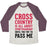 Virgin Teez  Baseball Tee Unisex Tri-Blend Baseball Tee / small / Oatmeal / Maroon CROSS COUNTRY IS ALL ABOUT SPORTSMANSHIP UNISEX TRI-BLEND BASEBALL TEE