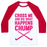 Virgin Teez  Baseball Tee Unisex Classic Baseball Tee / x-small / White/Red CROSS ME AND SEE WHAT HAPPENS (CHUMP) UNISEX CLASSIC BASEBALL TEE