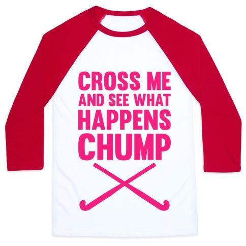 Virgin Teez  Baseball Tee Unisex Classic Baseball Tee / x-small / White/Red CROSS ME AND SEE WHAT HAPPENS (CHUMP) UNISEX CLASSIC BASEBALL TEE