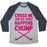 Virgin Teez  Baseball Tee Unisex Tri-Blend Baseball Tee / small / Athletic Gray / Navy CROSS ME AND SEE WHAT HAPPENS (CHUMP) UNISEX TRI-BLEND BASEBALL TEE