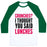 Virgin Teez  Baseball Tee Unisex Classic Baseball Tee / x-small / White/Dark Green CRUNCHES? I THOUGHT YOU SAID LUNCHES UNISEX CLASSIC BASEBALL TEE
