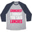 Virgin Teez  Baseball Tee Unisex Tri-Blend Baseball Tee / small / Athletic Gray / Navy CRUNCHES? I THOUGHT YOU SAID LUNCHES UNISEX TRI-BLEND BASEBALL TEE