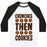 Virgin Teez  Baseball Tee Unisex Classic Baseball Tee / x-small / White/Black CRUNCHES THEN COOKIES UNISEX CLASSIC BASEBALL TEE