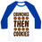 Virgin Teez  Baseball Tee Unisex Classic Baseball Tee / x-small / White/Blue CRUNCHES THEN COOKIES UNISEX CLASSIC BASEBALL TEE
