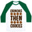 Virgin Teez  Baseball Tee Unisex Classic Baseball Tee / x-small / White/Dark Green CRUNCHES THEN COOKIES UNISEX CLASSIC BASEBALL TEE