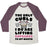 Virgin Teez  Baseball Tee Unisex Tri-Blend Baseball Tee / small / Oatmeal / Maroon CUPCAKE CURLS UNISEX TRI-BLEND BASEBALL TEE
