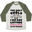 Virgin Teez  Baseball Tee Unisex Tri-Blend Baseball Tee / small / Oatmeal / Moss CUPCAKE CURLS UNISEX TRI-BLEND BASEBALL TEE