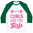 Virgin Teez  Baseball Tee Unisex Classic Baseball Tee / x-small / White/Dark Green CURLS ARE FOR GIRLS UNISEX CLASSIC BASEBALL TEE
