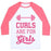 Virgin Teez  Baseball Tee Unisex Classic Baseball Tee / x-small / White/Black CURLS ARE FOR GIRLS UNISEX CLASSIC BASEBALL TEE