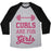 Virgin Teez  Baseball Tee Unisex Tri-Blend Baseball Tee / small / Athletic Gray / Black CURLS ARE FOR GIRLS UNISEX TRI-BLEND BASEBALL TEE
