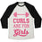 Virgin Teez  Baseball Tee Unisex Tri-Blend Baseball Tee / small / Oatmeal / Black CURLS ARE FOR GIRLS UNISEX TRI-BLEND BASEBALL TEE