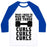 Virgin Teez  Baseball Tee Unisex Classic Baseball Tee / x-small / White/Blue CURLS, CURLS, CURLS UNISEX CLASSIC BASEBALL TEE