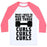 Virgin Teez  Baseball Tee Unisex Classic Baseball Tee / x-small / White/Neon Pink CURLS, CURLS, CURLS UNISEX CLASSIC BASEBALL TEE