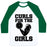 Virgin Teez  Baseball Tee Unisex Classic Baseball Tee / x-small / White/Dark Green CURLS FOR THE GIRLS UNISEX CLASSIC BASEBALL TEE