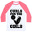 Virgin Teez  Baseball Tee Unisex Classic Baseball Tee / x-small / White/Neon Pink CURLS FOR THE GIRLS UNISEX CLASSIC BASEBALL TEE