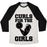 Virgin Teez  Baseball Tee Unisex Tri-Blend Baseball Tee / small / Oatmeal / Black CURLS FOR THE GIRLS UNISEX TRI-BLEND BASEBALL TEE