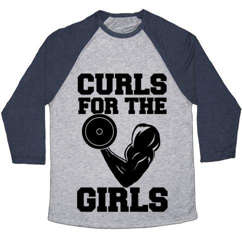 Virgin Teez  Baseball Tee Unisex Tri-Blend Baseball Tee / small / Athletic Gray / Navy CURLS FOR THE GIRLS UNISEX TRI-BLEND BASEBALL TEE