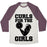 Virgin Teez  Baseball Tee Unisex Tri-Blend Baseball Tee / small / Oatmeal / Maroon CURLS FOR THE GIRLS UNISEX TRI-BLEND BASEBALL TEE