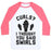 Virgin Teez  Baseball Tee Unisex Classic Baseball Tee / x-small / White/Neon Pink CURLS? I THOUGHT YOU SAID SWIRLS! UNISEX CLASSIC BASEBALL TEE