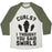 Virgin Teez  Baseball Tee Unisex Tri-Blend Baseball Tee / small / Oatmeal / Moss CURLS? I THOUGHT YOU SAID SWIRLS! UNISEX TRI-BLEND BASEBALL TEE