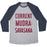 Virgin Teez  Baseball Tee Unisex Tri-Blend Baseball Tee / small / Athletic Gray / Navy CURRENT MUDRA: SAVASANA UNISEX TRI-BLEND BASEBALL TEE