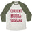 Virgin Teez  Baseball Tee Unisex Tri-Blend Baseball Tee / small / Oatmeal / Moss CURRENT MUDRA: SAVASANA UNISEX TRI-BLEND BASEBALL TEE