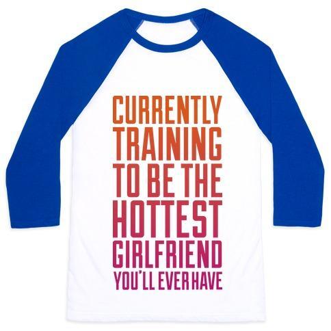 Virgin Teez  Baseball Tee Unisex Classic Baseball Tee / x-small / White/Blue CURRENTLY TRAINING TO BE THE HOTTEST UNISEX CLASSIC BASEBALL TEE