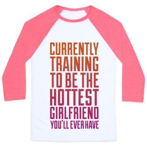 Virgin Teez  Baseball Tee Unisex Classic Baseball Tee / x-small / White/Neon Pink CURRENTLY TRAINING TO BE THE HOTTEST UNISEX CLASSIC BASEBALL TEE