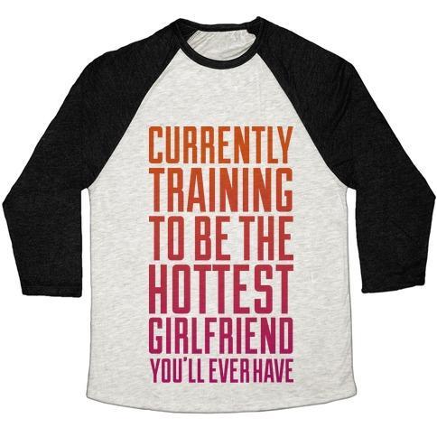 Virgin Teez  Baseball Tee Unisex Tri-Blend Baseball Tee / small / Oatmeal / Black CURRENTLY TRAINING TO BE THE HOTTEST UNISEX TRI-BLEND BASEBALL TEE
