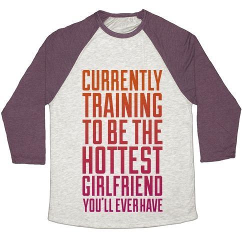 Virgin Teez  Baseball Tee Unisex Tri-Blend Baseball Tee / small / Oatmeal / Maroon CURRENTLY TRAINING TO BE THE HOTTEST UNISEX TRI-BLEND BASEBALL TEE