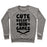 Virgin Teez  Pullover Crewneck Sweatshirt / x-small / Heathered Gray CUTE DOESN'T WIN GAMES CREWNECK SWEATSHIRT