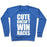 Virgin Teez  Pullover Crewneck Sweatshirt / x-small / Heathered Blue CUTE DOESN'T WIN RACES (WHITE INK) CREWNECK SWEATSHIRT