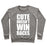 Virgin Teez  Pullover Crewneck Sweatshirt / x-small / Heathered Gray CUTE DOESN'T WIN RACES (WHITE INK) CREWNECK SWEATSHIRT
