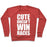 Virgin Teez  Pullover Crewneck Sweatshirt / x-small / Heathered Red CUTE DOESN'T WIN RACES (WHITE INK) CREWNECK SWEATSHIRT