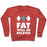 Virgin Teez  Pullover Crewneck Sweatshirt / x-small / Heathered Red CYBERMEN WORKOUT: FAT WILL BE DELETED CREWNECK SWEATSHIRT