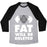 Virgin Teez  Baseball Tee Unisex Tri-Blend Baseball Tee / small / Athletic Gray / Black CYBERMEN WORKOUT: FAT WILL BE DELETED UNISEX TRI-BLEND BASEBALL TEE
