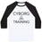 Virgin Teez  Baseball Tee Unisex Classic Baseball Tee / x-small / White/Black CYBORG IN TRAINING UNISEX CLASSIC BASEBALL TEE