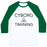 Virgin Teez  Baseball Tee Unisex Classic Baseball Tee / x-small / White/Dark Green CYBORG IN TRAINING UNISEX CLASSIC BASEBALL TEE