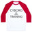 Virgin Teez  Baseball Tee Unisex Classic Baseball Tee / x-small / White/Red CYBORG IN TRAINING UNISEX CLASSIC BASEBALL TEE
