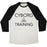 Virgin Teez  Baseball Tee Unisex Tri-Blend Baseball Tee / small / Oatmeal / Black CYBORG IN TRAINING UNISEX TRI-BLEND BASEBALL TEE