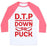 Virgin Teez  Baseball Tee Unisex Classic Baseball Tee / x-small / White/Neon Pink D.T.P (DOWN TO PUCK) UNISEX CLASSIC BASEBALL TEE