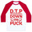 Virgin Teez  Baseball Tee Unisex Classic Baseball Tee / x-small / White/Red D.T.P (DOWN TO PUCK) UNISEX CLASSIC BASEBALL TEE