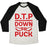 Virgin Teez  Baseball Tee Unisex Tri-Blend Baseball Tee / small / Oatmeal / Black D.T.P (DOWN TO PUCK) UNISEX TRI-BLEND BASEBALL TEE
