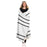 Simple Lines Pattern bw Poster Hooded Blanket