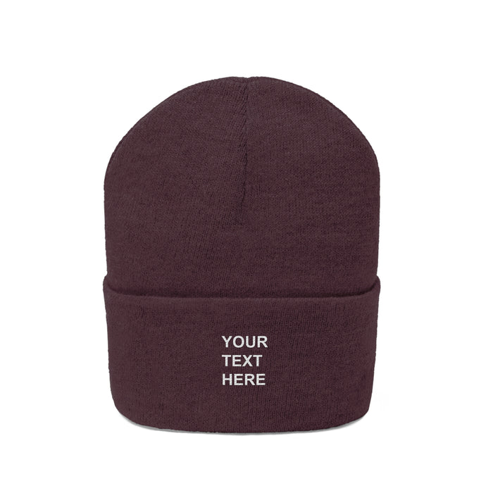 Personalized Knit Beanie, Custom Knit Beanie, With Your Own Text, Custom Knit Beanie