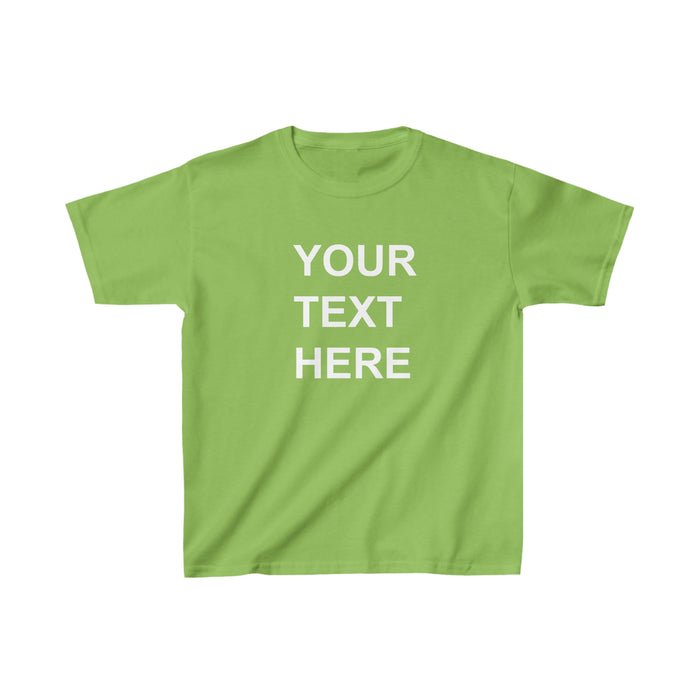 Personalized Kids Tee Shirt, Custom Kids Tee Shirt, With Your Own Text or Design, Handmade Custom Kids Heavy Cotton™ Tee