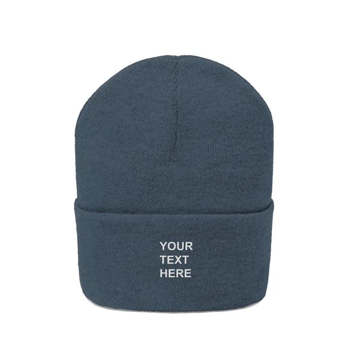 Personalized Knit Beanie, Custom Knit Beanie, With Your Own Text, Custom Knit Beanie