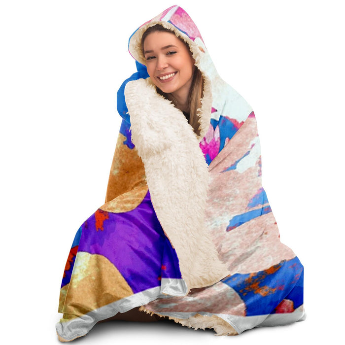 Floral Abundance Kid's sweater Hooded Blanket