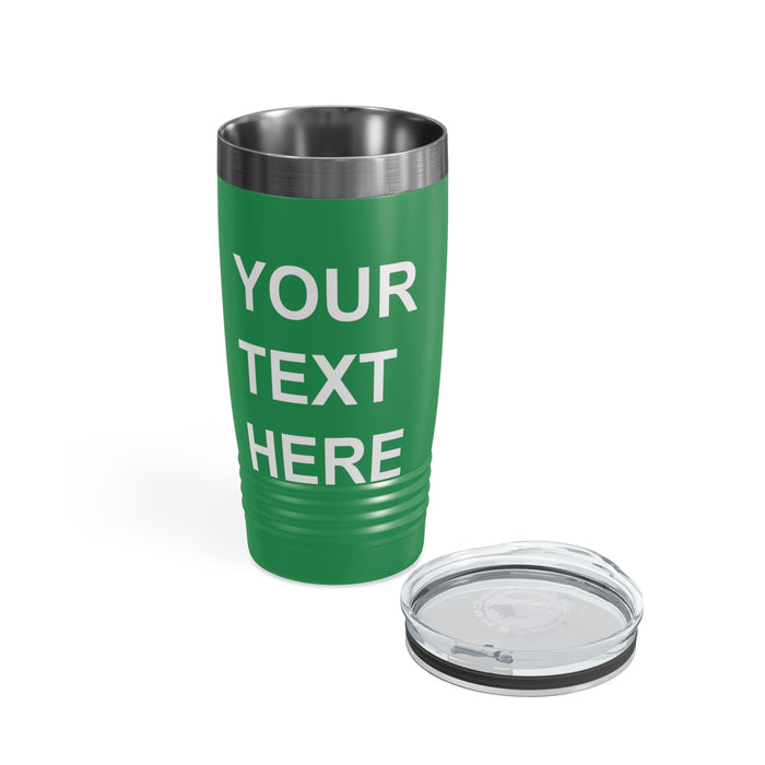 Custom Logo Tumbler, Team Logo Here Tumbler, Personalized Tumbler, Text on a Tumbler, Your Business Logo or Brand Logo Ringneck Tumbler, 20oz